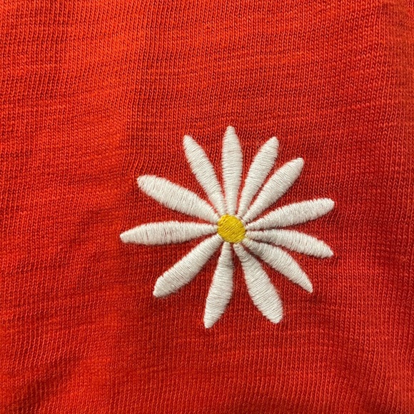 LOFT Red Tank Top with Daisy Embroidery - Picture 2 of 8